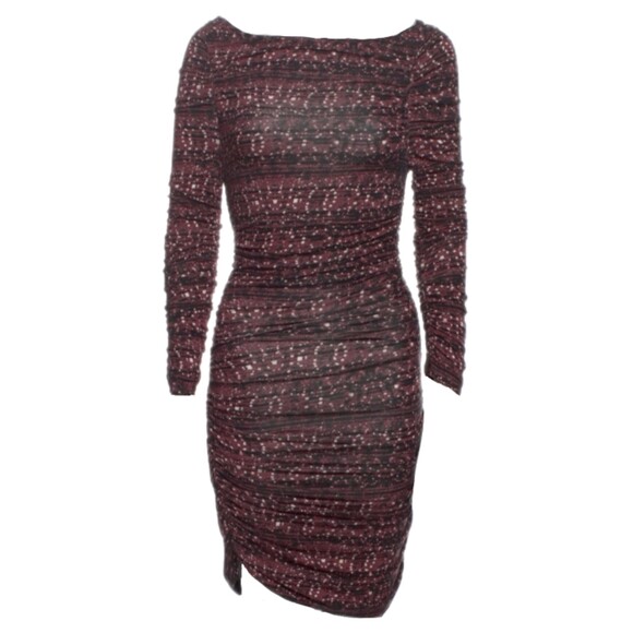 Catherine Malandrino NWT $325 Mauve Print Bateau Soft Jersey Dress, Size S (4-6) - Picture 1 of 7